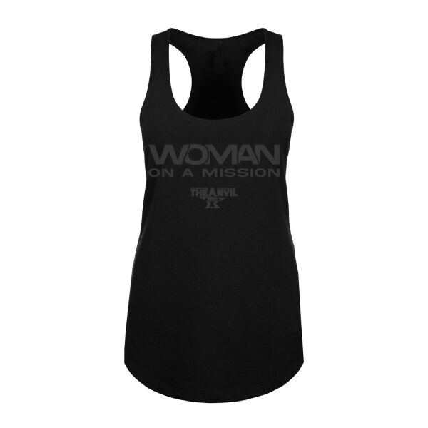 WOMAN ON A MISSION - WOMEN'S FITTED TANK TOP - $B12T6N$ Thumbnail